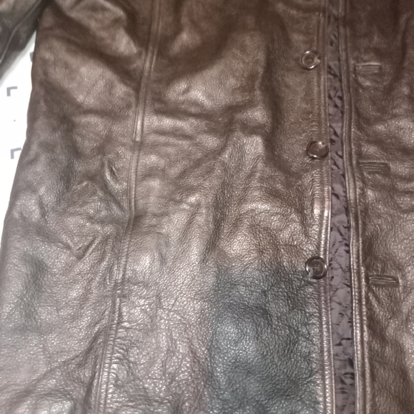 Charles Klein Insulated Bomber Leather Jacket/Coat - Picture 4 of 12